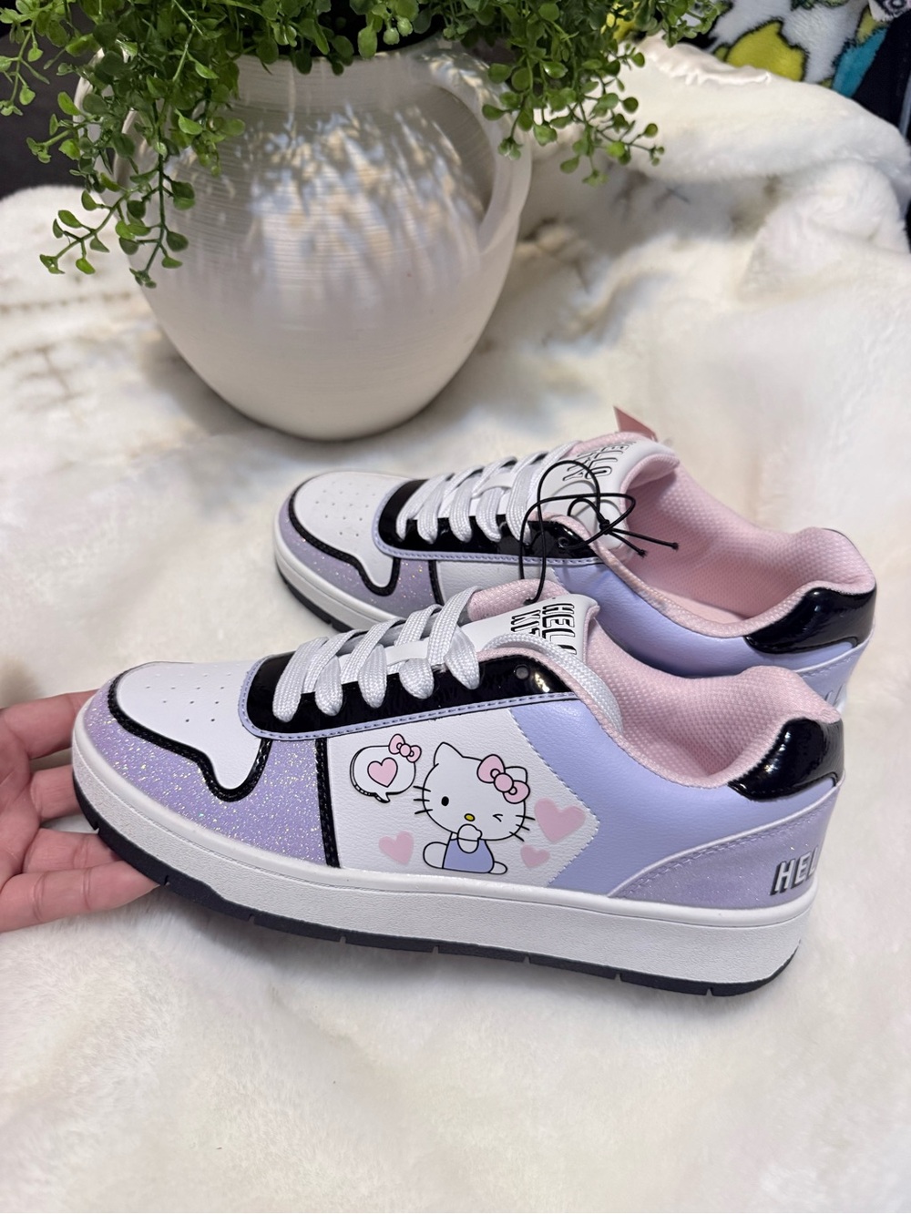 Hello Kitty Lavender, Pink & Black Platform Sneakers